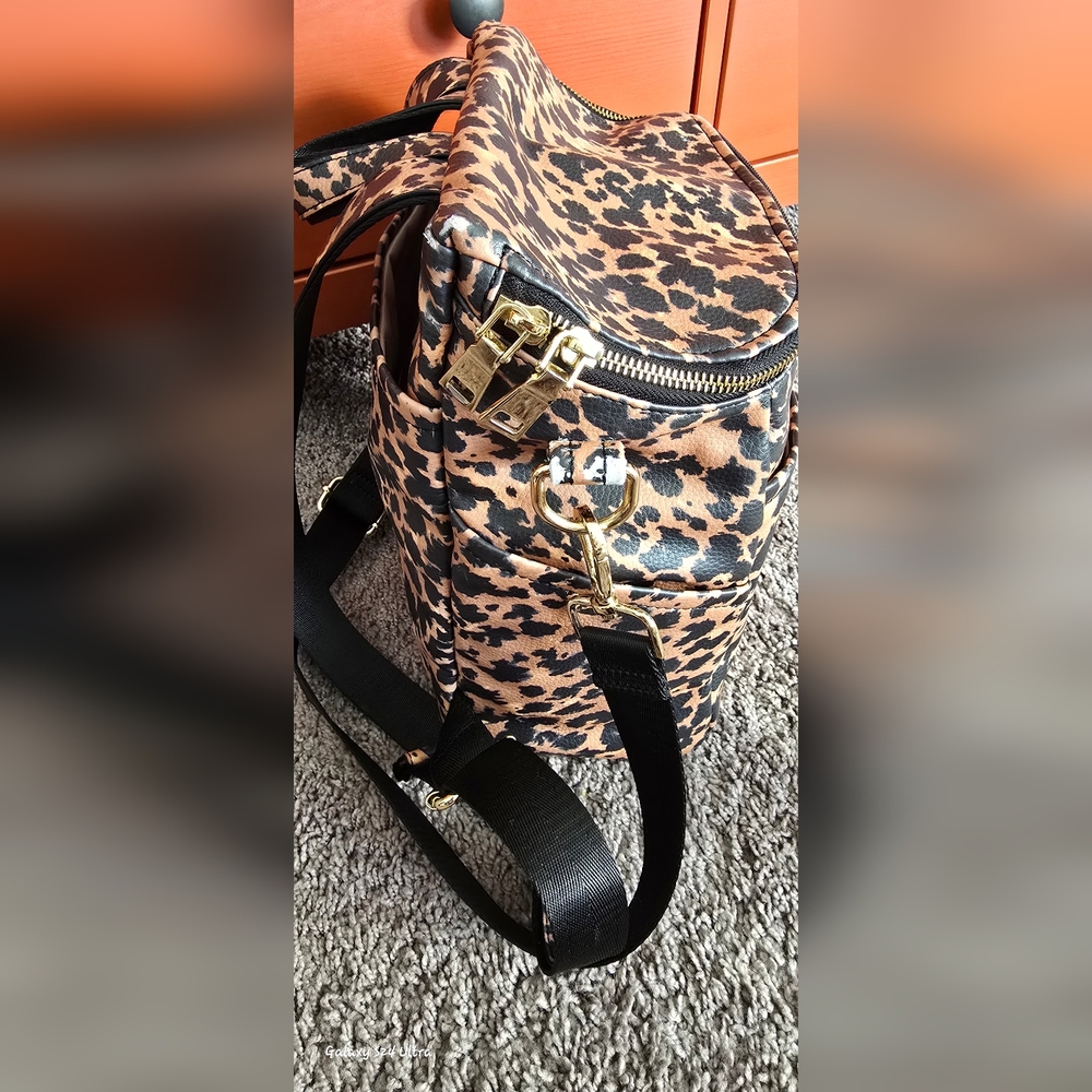 AZARIA La Mère Backpack Petite Limited Edition Leopard Print. - Picture 2 of 15